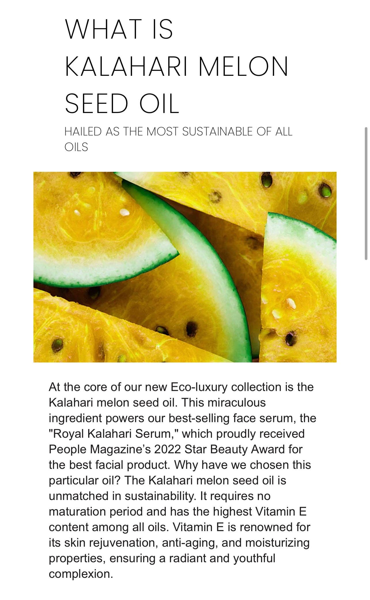 The Royal Kalahari Luxury Face Serum