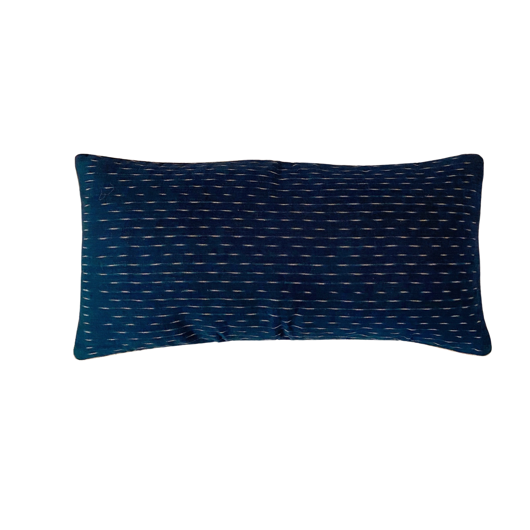 Global Inspired Lao Ikat Indigo Blue Pillow 12x24 with insert