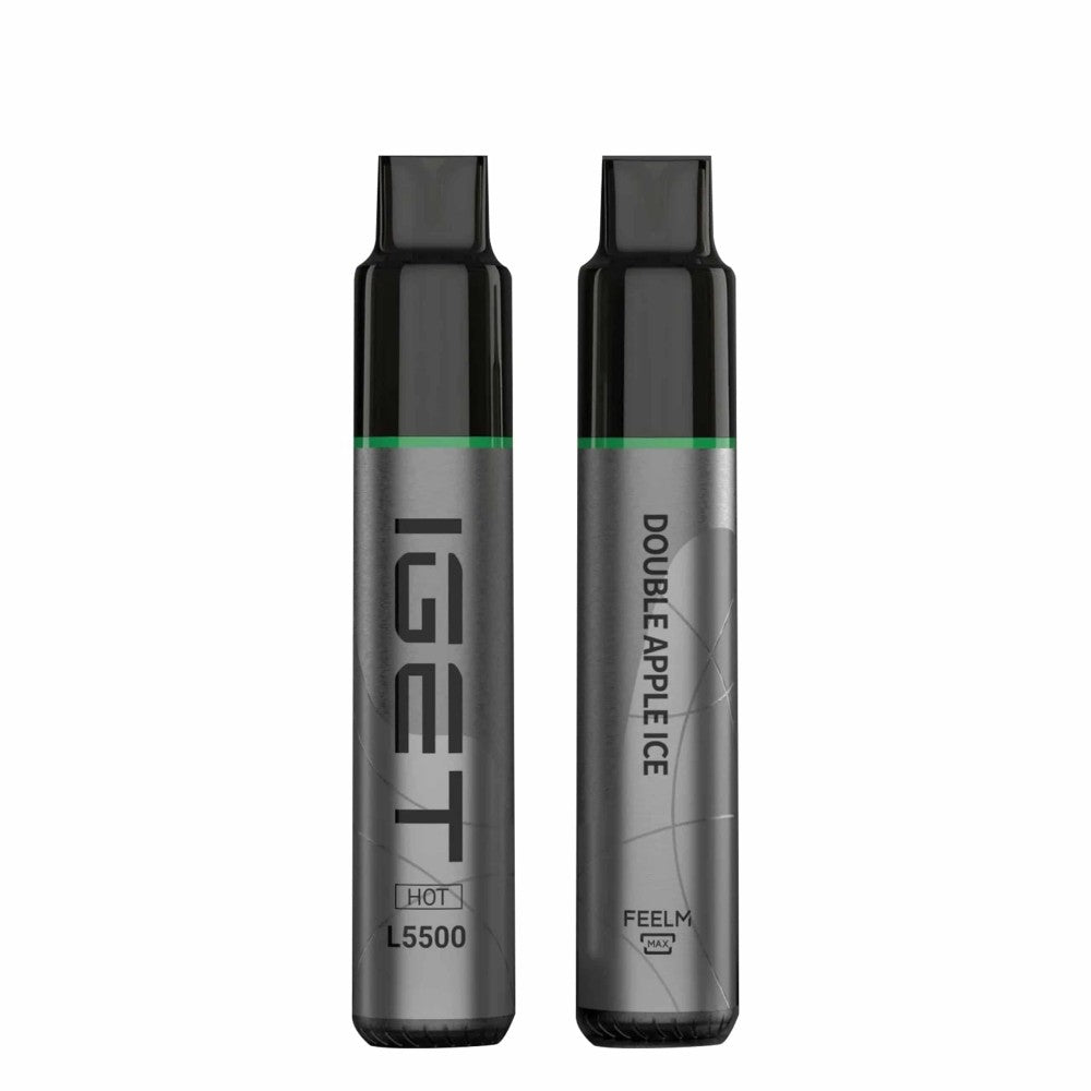 IGET HOT 5500 Puffs Double Apple Ice 2PCS